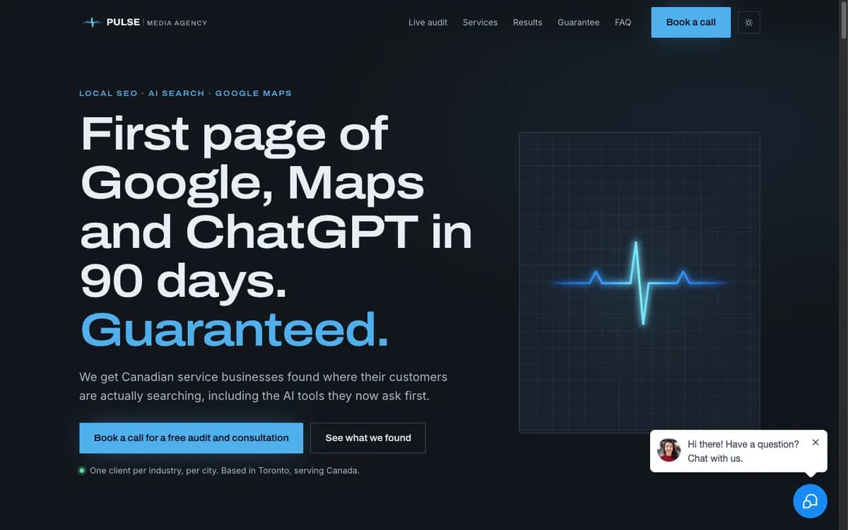Pulse Media Agency homepage